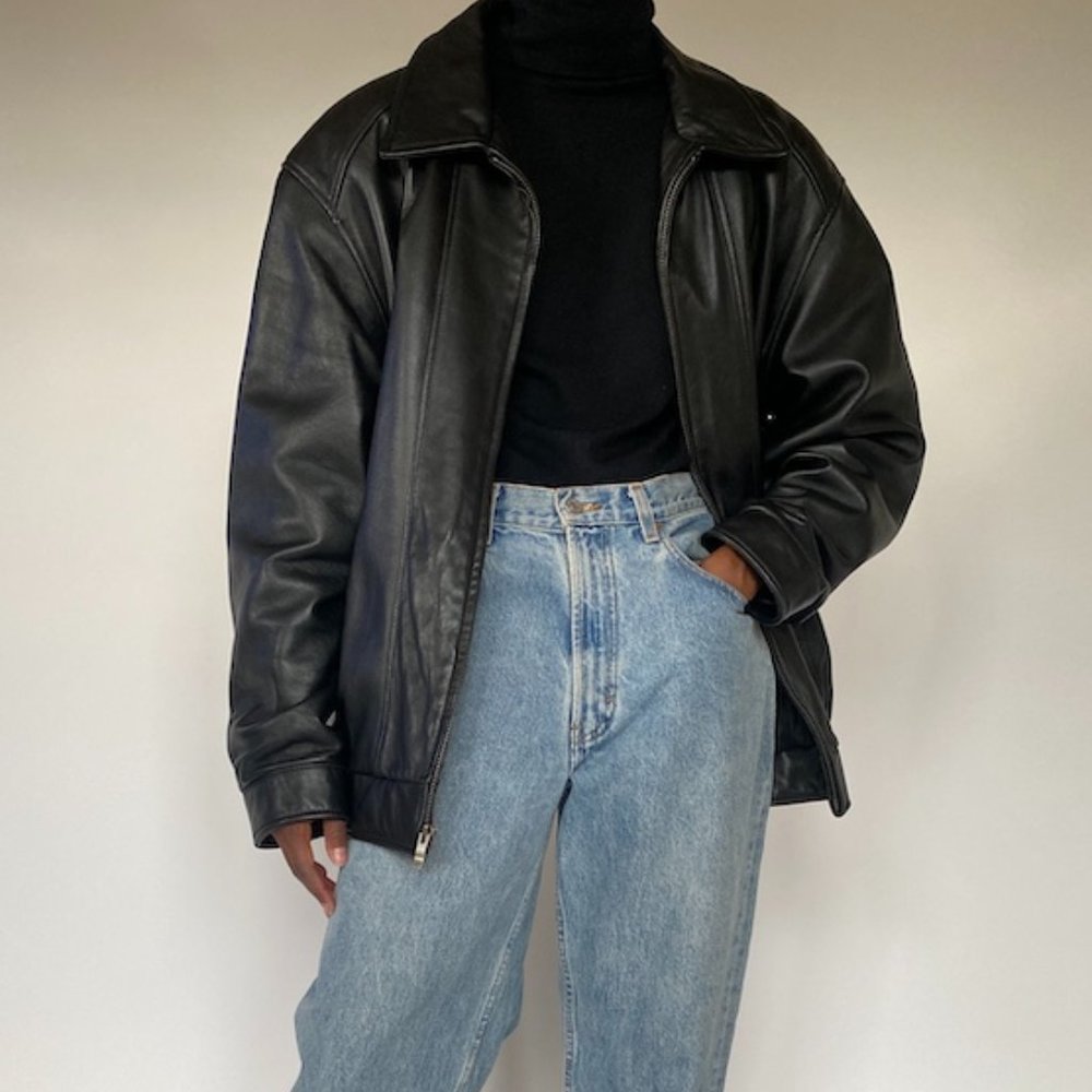 Vintage Oversized Leather Jacket